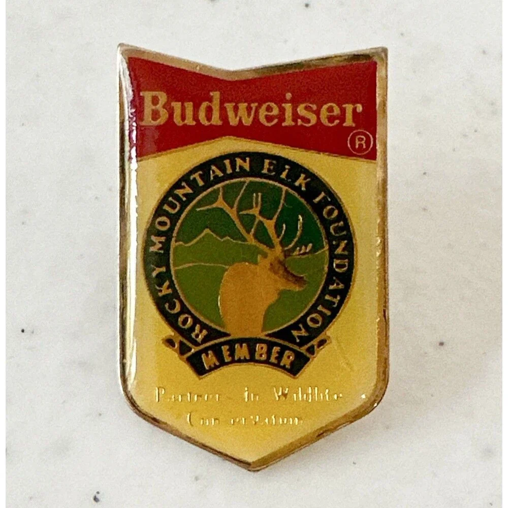 Budweiser Rocky Mountain Elk‎ Foundation Member Lapel Pin wildlife conservation